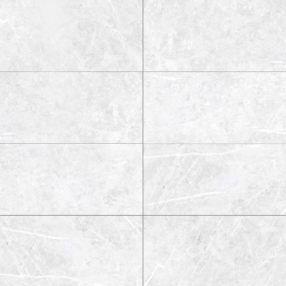 The Tile Life Opera 12" x 24" Blue Glossy Porcelain Tile Flooring and